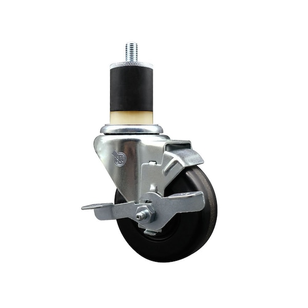 3-1/2'' Phenolic Swivel 1-7/8'' Expanding Stem Caster with Brake
